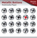 Metallic Buttons - Multimedia