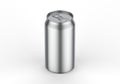 Metallic can mockup for beer, alcohol, juice and soda, aluminum metal can mockup on isolated white background, 3d illustration Royalty Free Stock Photo