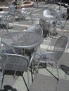 Metallic chairs Royalty Free Stock Photo