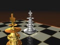 Metallic Chess kings Royalty Free Stock Photo