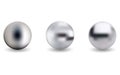 Metallic chrome sphere over white background. Royalty Free Stock Photo