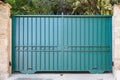 Metallic classic green steel vintage metal house gate access property