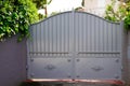 Metallic classic grey steel suburb metal aluminum house gate gray