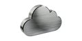 Metallic Cloud Icon Symbolizing Cloud Computing And Data Storage. Technology And Digital Innovation Isolated On Royalty Free Stock Photo