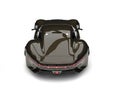 Metallic coffee brown super sports car - top down back view Royalty Free Stock Photo