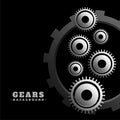 metallic cog and gear wheel symbol dark background design Royalty Free Stock Photo