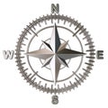 Metallic compass rose 3D Royalty Free Stock Photo