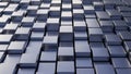 Metallic Cubes Arrayed in a3D Grid with Dramatic Lighting and Shadows abstract background Royalty Free Stock Photo
