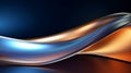 metallic curve layer. gradient abstract background. - Generative ai Royalty Free Stock Photo