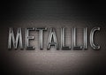 Metallic 3D title text background