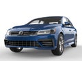 Metallic dark blue Volkswagen Passat 2018 - 2021 model - closeup shot