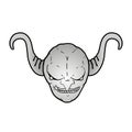 Metallic demon face Royalty Free Stock Photo