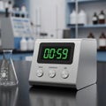 Implies a focus on precision and time management in lab experiment Royalty Free Stock Photo