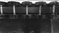 Metallic dumbbell in black and white in a row Royalty Free Stock Photo