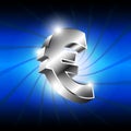 Metallic euro money icon