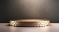 Metallic Fish Scale Abstract Minimalistic Product Podium.