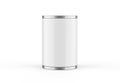 Metallic food tin can mockup template for fish, beans, meat, corns, peas and vegetables. Steel tin jar mockup for design presentat