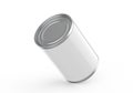 Metallic food tin can mockup template for fish, beans, meat, corns, peas and vegetables. Steel tin jar mockup for design presentat