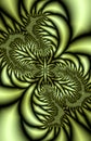 Metallic fractal leaves