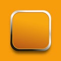 Metallic Frame Texture Template Yellow Button Icon