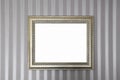 A metallic frame on the wall Royalty Free Stock Photo