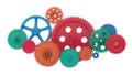 Metallic gears and cogs, Royalty Free Stock Photo