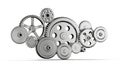 Metallic gears and cogs Royalty Free Stock Photo