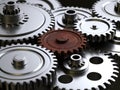 Metallic gears and cogs Royalty Free Stock Photo