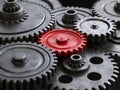 Metallic gears and cogs Royalty Free Stock Photo