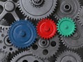 Metallic gears and cogs Royalty Free Stock Photo