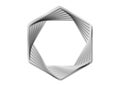 Metallic geometric smooth hexagon abstract tech background
