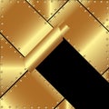 Metallic gold background with a broken metal 2