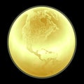 Metallic golden globe illustration