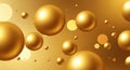 Metallic Golden Spheres Abstract Composition Royalty Free Stock Photo