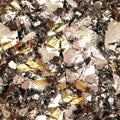 Metallic Golds Abstract Crystal Print