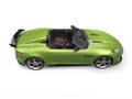 Metallic green awesome luxury convertible sports car