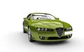 Metallic Green Sports Car