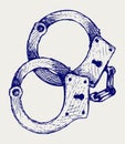 Metallic handcuffs