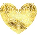 Metallic Heart-Shaped Digital Painting