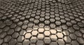 Abstract honeycomb background texture design with metallic hexagon pattern generated by ai Royalty Free Stock Photo