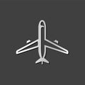 Metallic Icon - Airplane commercial