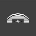 Metallic Icon - Airplane hangar