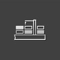 Metallic Icon - Container shipping Royalty Free Stock Photo