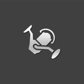 Metallic Icon - Fishing reel Royalty Free Stock Photo