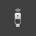 Metallic Icon - Internet modem Royalty Free Stock Photo