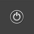 Metallic Icon - Power button Royalty Free Stock Photo