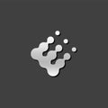 Metallic Icon - Printing raster dots Royalty Free Stock Photo