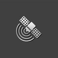 Metallic Icon - Satellite receiver Royalty Free Stock Photo