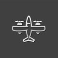 Metallic Icon - Vintage airplane