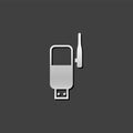 Metallic Icon - Wireless receiver Royalty Free Stock Photo